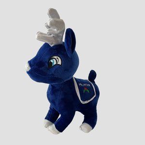 Kellytoy Plush Santa’s Classic Reindeer Collection Prancer Blue & Silver Toy 10"